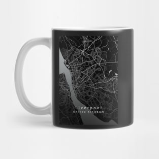 Liverpool United Kingdom City Map dark Mug